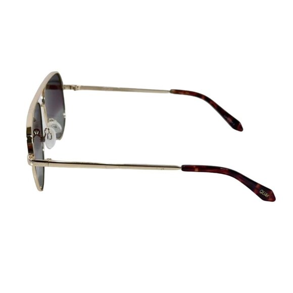 Quay HIGH KEY MICRO Sunglasses Womens Gold Frame Purple Gradient Lens Aviator - Picture 10 of 14